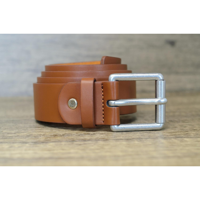 Чоловічий шкіряний ремінь Ossi 38мм, 130см/145см, колір - бежевий