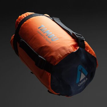 Спальний мішок Tambu Mumienschlafsack 80x210см - компактний, для літа, осені та зими. Підходить для кемпінгу, подорожей, фестивалів. PFC-free (помаранчевий)