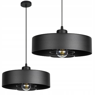Підвісна лампа LEDLUX, чорна, металева, 1x E27, 80 см