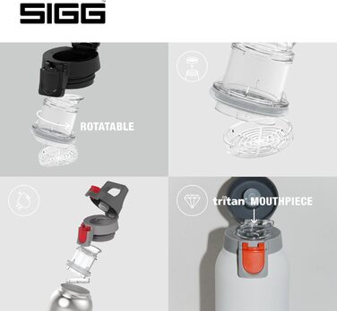 Термос-бутилка SIGG Hot & Cold One з ситечком для чаю, 0,55 л, нержавіюча сталь 18/8, ізольована, герметична, BPA-free