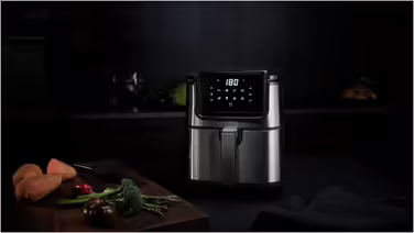 Аерофритюрниця AEG 3,5 л з LED-дисплеєм, 8 програм, нержавіюча сталь, для смаження, грилю, випікання без олії, серія 6000