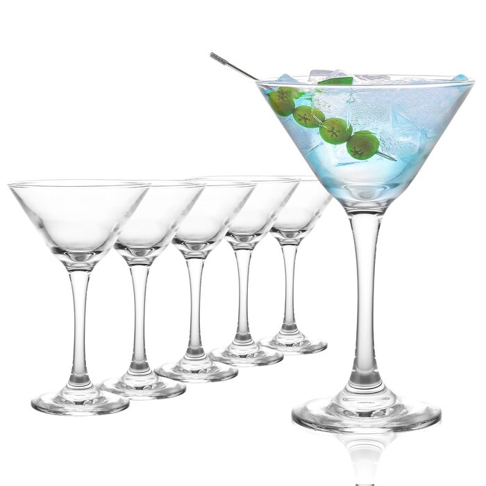 Набір з 6 келихів для мартіні, 160 мл, келихи для Cosmopolitan, набір келихів для вечірок та дому