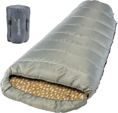 Спальний мішок Skandika Vegas XXL | Мультиспальник для дорослих, 3 сезони, до -12°C, 220x110 см, ковдра-спальник, для кемпінгу та подорожей