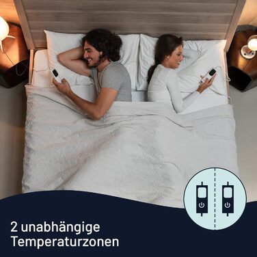 Електрична ковдра Imetec Scaldasonno Adapto Maxi для односпального ліжка 195x90 см, з регулюванням температури та гіпоалергенним покриттям