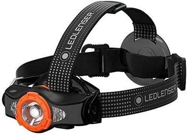 Налобний ліхтар Ledlenser MH11 Black/Orange, 1000 люмен, мультиколірний світлодіод, акумуляторний, фокусування, керування через додаток, для туризму та риболовлі