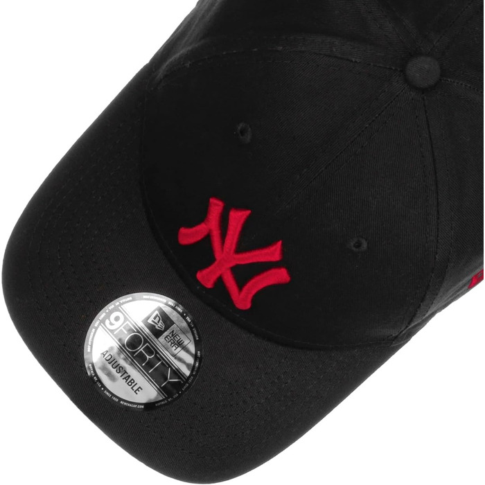 Кепка New Era 9Forty Yankees Essential - бейсболка з вигнутим козирком, чорна, MLB, металева застібка