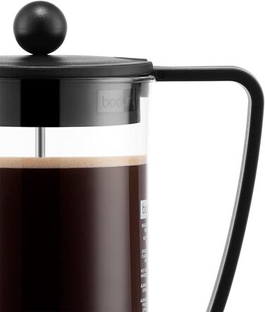 Френч-прес Bodum BRAZIL 1 л, нержавіючий фільтр, чорний, 3 чашки
