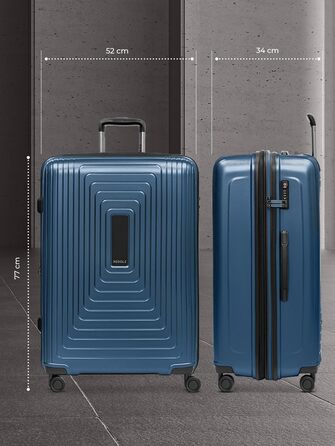 REDOLZ Trolley L+ (77 см) розширюваний | 52 x 34 x 77 см | 123-140 літрів | 4,4 кг | Dark Blue Metallic