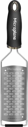 Терка кухонна Microplane Gourmet з нержавіючої сталі, чорна, для сиру, яблук, моркви, цукіні та шоколаду