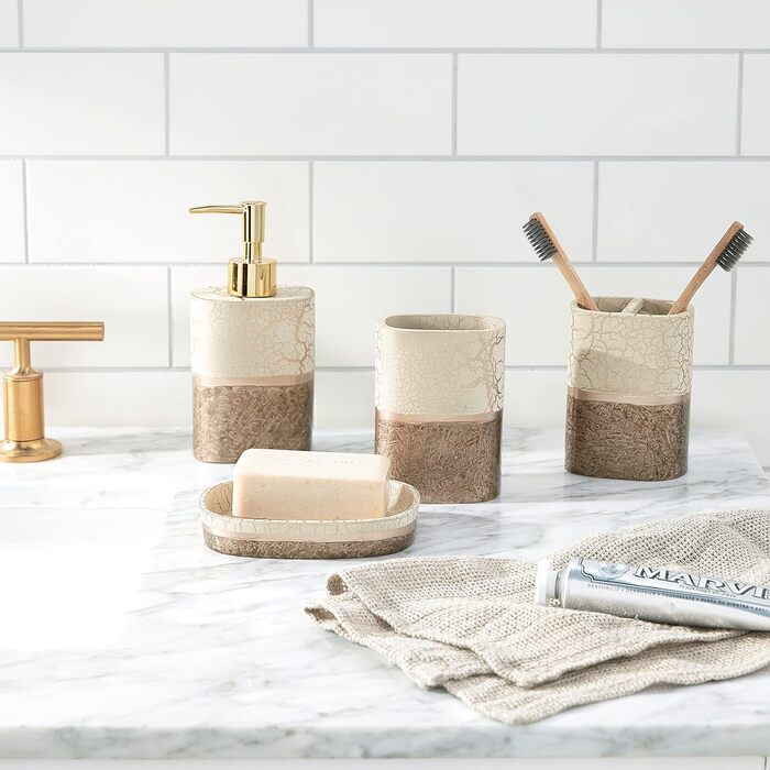 Набір аксесуарів для ванної кімнати Sweet Home Collection: 4 шт., сучасний дизайн