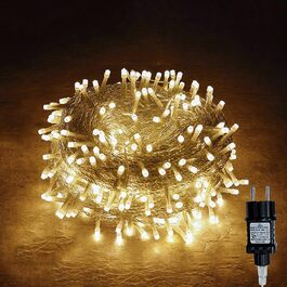 Гірлянда світлодіодна Gresonic 100/200/300/400 LED, струмова, для дому та вулиці, тепле світло