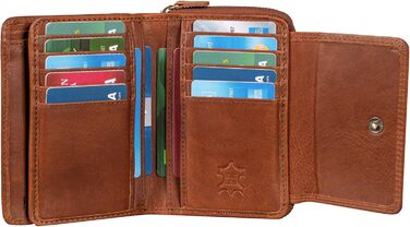 Benthill Women's Wallet Large Genuine Leather - Wallet with RFID Protection - Wallet with Many Card Slots - Women's Purse including Gift Box, Color: Brown