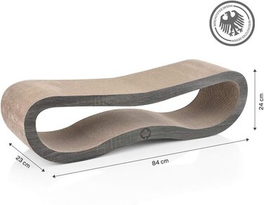 Котячий будиночок Orbit 2.0: когтеточка, лежанка для котів | Темно-сірий | 84 x 24 x 23 см