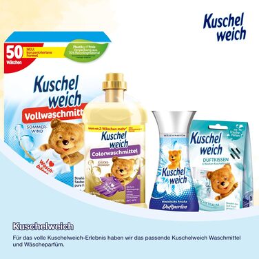 Кондиціонер для білизни Kuschelweich Sanft und Mild (Свіжість), 6 x 2 л (на 456 прань), гіпоалергенний, без мікропластику