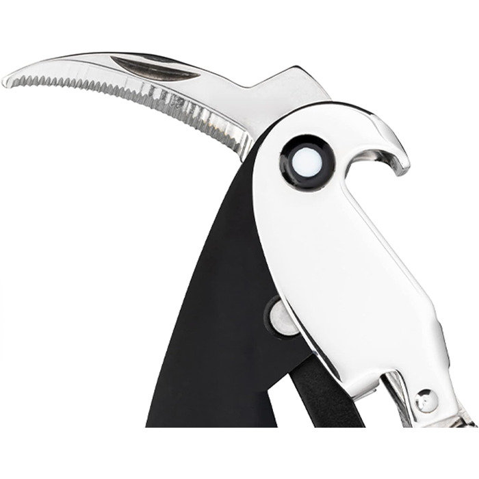 Alessi Parrot Sommelier Corkscrew - Aluminum & PC, Black - 12x8x30cm