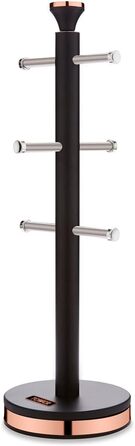 Tower T826132PNK Cavaletto Beaker Stand with Stainless Steel Stoppers, Soft Base, Marshmallow Pink and Roségold (Black and Rose Gold)