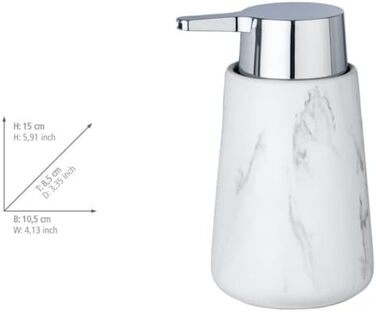 Дозатор для мила WENKO Adrada, білий, 15 x 8.5 x 10.5 см