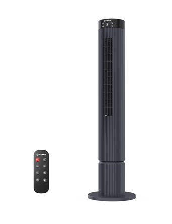 Турбовентилятор AIRMATE: 12 швидкостей, пульт ДУ, 10 м/с, 110 см, 3 режими, таймер 12 год, LED дисплей, 40W, сірий