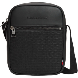 Чоловіча сумка-месенджер Tommy Hilfiger Woven Mini Reporter з зовнішньою кишенею, чорна
