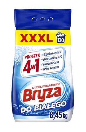 Пральний порошок для білого BRYZA 4в1 XXXL, 8,45 кг (на 130 прань)