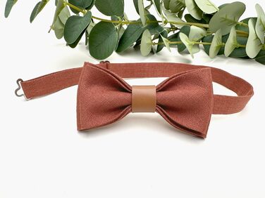 Метелик шкіряний чоловічий Leinen Accessories помаранчевий (тільки метелик)