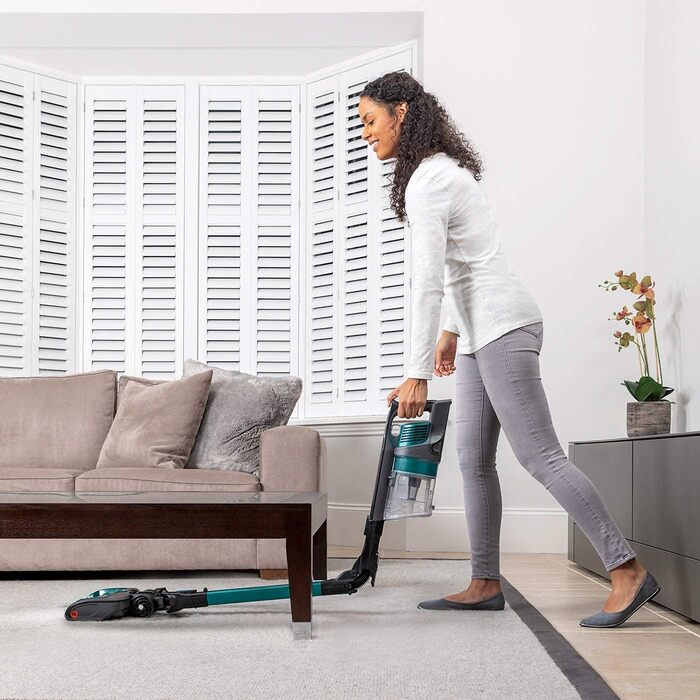 Пилголом Shark бездротовий із ручкою [IZ201EU] - 40 хв роботи, Anti Hair Wrap, 0.7 л, 26 x 24.5 x 118 см; (насадка для шерсті тварин, блакитний)