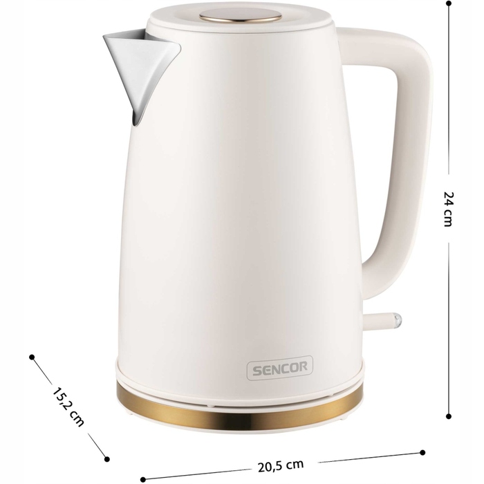 Електричний чайник Sencor SWK 1780WH, 2200 Вт, 1,7 л, білий