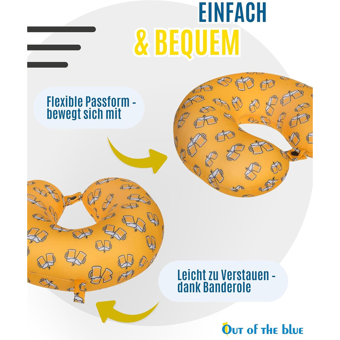 Подушка для шиї з мікрогранулятом - компактна подушка-воронка для подорожей, 30x30 см, ергономічна, для літака та поїзда