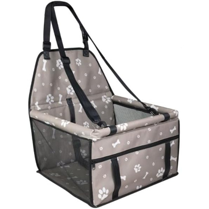 Автомобільний лежак для собак, переноска для тварин у машину, аксесуари для собак - 40x33x25 см (Сірий)
