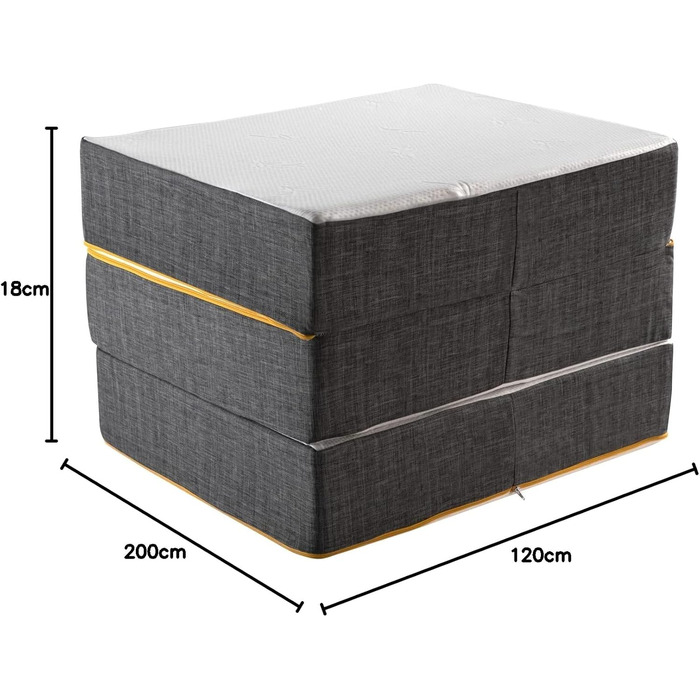 Складаний матрац Comfy Line 120x200 см, ортопедичний, для кемпінгу, гостей, підлоги, пінополіуретан