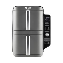 Аерофритюрниця Ninja Double Stack XL 9.5л з двома кошиками, сірий SL400EU - Фритюрниця без олії з 6 програмами