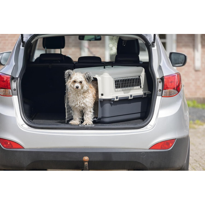 Karlie Nomad Pet Carrier - Front Loading, 68x51x47 cm - Lightweight Travel Cage for Cats & Dogs