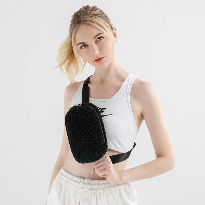 Жіноча/Чоловіча поясна сумка на стегно з овечої вовни (колір: коричневий) - для спорту, подорожей, активного відпочинку