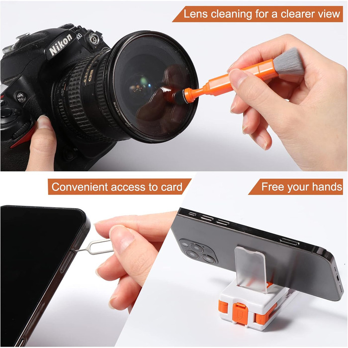 Набір для чищення клавіатури Vinabo 11 в 1: щітки, інструменти для AirPods, iPhone, iPad, навушників, телефону, камери, ноутбука