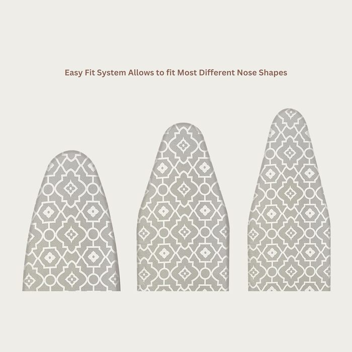 Чохол та накладка для прасувальної дошки 137x45 см, бавовна, термостійкий, товста підкладка, кишенька для праски, Smart Fit, без хімікатів, для прання в машині