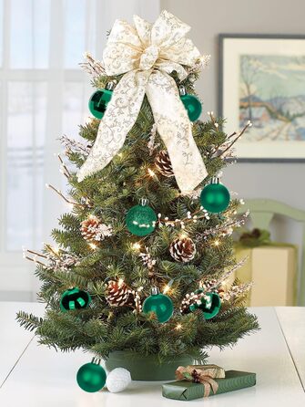 40 шт. прикрас для ялинки - ялинкові кулі 4 см, зелені, ударостійкі. Новорічний декор для ялинки