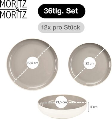 Набір кавових чашок Moritz & Moritz CAVO, 6 шт. (500 мл), кераміка, стильний дизайн з ручкою, для кави, чаю, капучино
