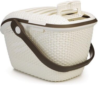 Транспортний бокс для тварин Curver Pet Transportbox L, білий/кремовий, 51x38x33 см