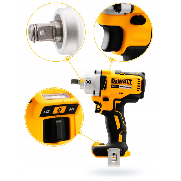 Дриль-викрутка з ударом DeWalt DCD796N 18V 70Nm, безщітковий двигун
