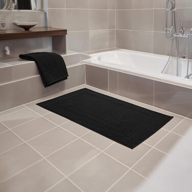 Набір рушників Tens Towels з 100% бавовни, 8 предметів: 2 великі банні рушники, 2 рушники для рук та 4 серветки, гігроскопічні та швидкосохнучі, чорні (50 x 80 см)