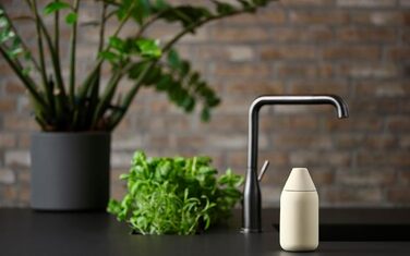 Zone Denmark Singles Dish Soap Dispenser Kitchen, Soap Dispenser, Dish Soap Dispenser, Easy Refill & Simple Dosage, Ø 7 cm, Height 15 cm, Capacity 300 ml, Limestone