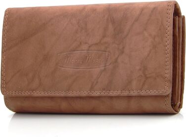 ekavale Women's XXL Leather Wallet with RFID Protection - Leather Wallet with Multiple Compartments for Women (Tan)