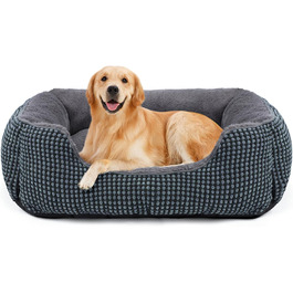 FURTIME Dog Bed - Large Dogs, Washable Fluffy Dog Basket, Non-Slip Dog Bed, Anti-Anxiety Dog Bed for Large and Medium Dogs and Cats, 89x63x23cm