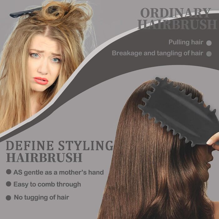 Щітка для локонів Lockenbürste: розгладжує, формує, не тягне, нейлон, унісекс (24 см)