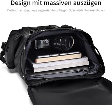 Чоловічий та жіночий рюкзак Vintage 17.3 дюйми, водонепроникний, для ноутбука, школи, подорожей, чорний