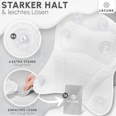 Подушка для ванни з губкою [в комплекті] - Дихаюча подушка для ванни для шиї та спини з ергономічною формою - Якісна подушка для розслаблення