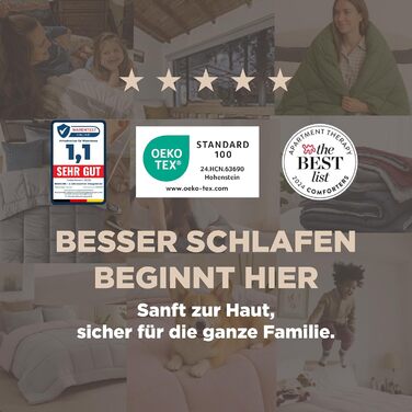 BEDSURE Ковдра всесезонна 135x200 см - Ковдра для сну, біла, для алергіків, 300 GSM, сертифікат Oeko-Tex