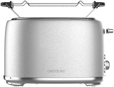 Тостер Cecotec Toaster 2 Scheiben Retro з нержавіючої сталі, 980 Вт, 2 слоти, регулювання потужності, піддон для крихт