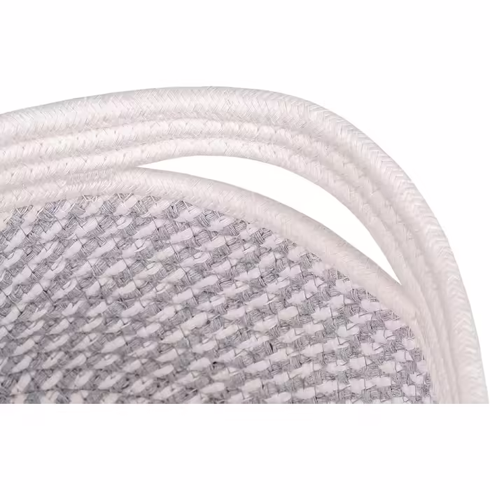 Regal storage baskets for organizing, decorative basket for toy storage and trash cans, small woven rope baskets, 33x21 cm, 3 pack, Green (Off White & Mixed Grey)