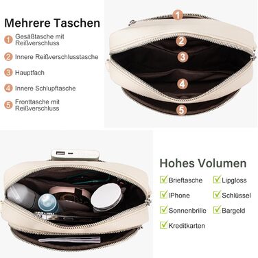 Сумка жіноча через плече крос-боді з PU шкіри бежевого кольору з відстібним ремінцем